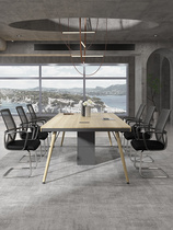 Office furniture Conference table Long table Simple modern meeting room small rectangular office desk and chair combination Long table