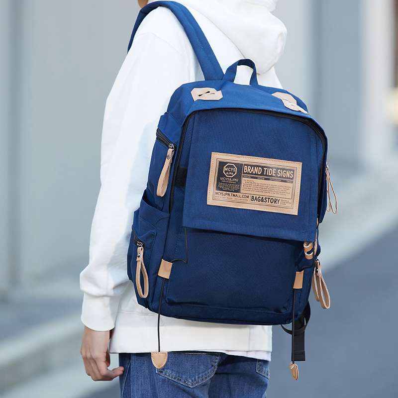 With a sense of constant Japanese design, niche schoolbags, male junior high school students, leisure travel backpacks, large-capacity backpacks