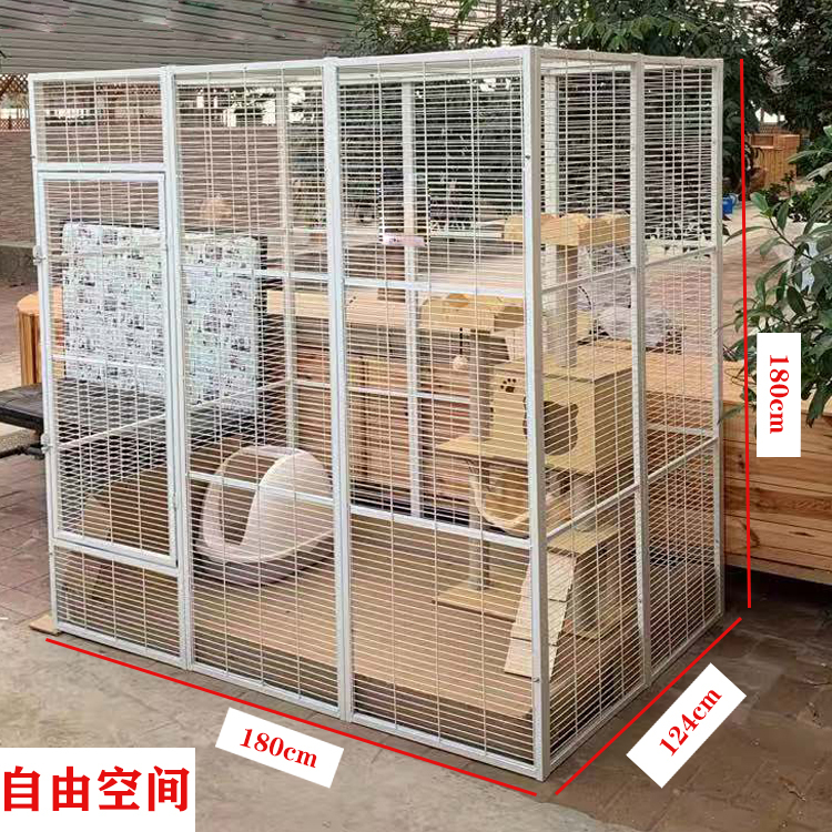 Extra-Large Free Space Luxury Cat Villa Breeding Cage for Cats, Dogs, and Pigeons, Can Be Spliced into Pet Fence