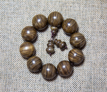 Gloomy golden nanmu hand string small leaf Zhennan Ebony green material 2 5 Buddha beads burst watermelon wave phoenix tail pattern collection