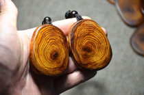 Hainan Huanghuali Bran pear sea yellow logs no matter brand handle Purple oil pear old material pendant small pendant keychain