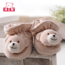 Baby foot cover winter autumn and winter warm newborn sleeping spring and autumn gloves cart baby warm and anti-scratch foot protection