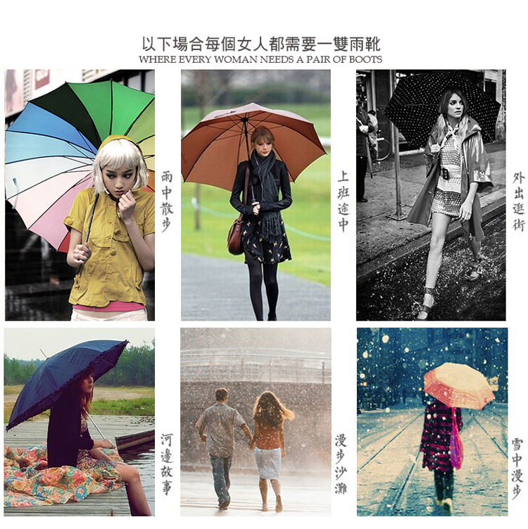 Thời trang Hàn Quốc giày không thấm nước nhà bếp của phụ nữ ống ngắn bằng phẳng với nơ đi mưa nữ thỏi nông miệng cao su chống trượt giày cao su cao su bọc giày đi mưa