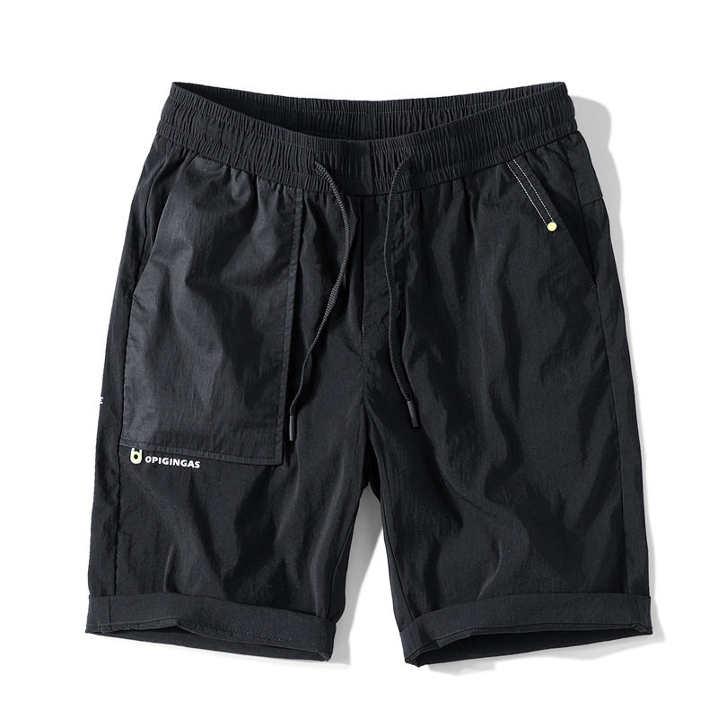 Basketball New Casual Shorts Male Tide Cards Pocket Loose Summer Thin PURE COLOR 50% PANTS MEN ENTITY BIG SIZE