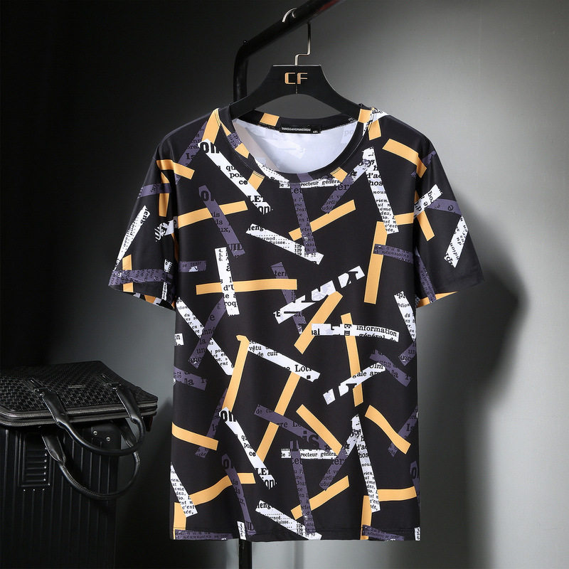 11XL summer thin section big size for men's ice silk short sleeve T-shirt plus fattening overweight man 330 catty wearing half sleeve t to be thin