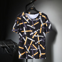 11XL summer thin section big code mens ice silk short sleeve T-shirt plus fattening overweight man 330 catty wearing half sleeve t to be thin