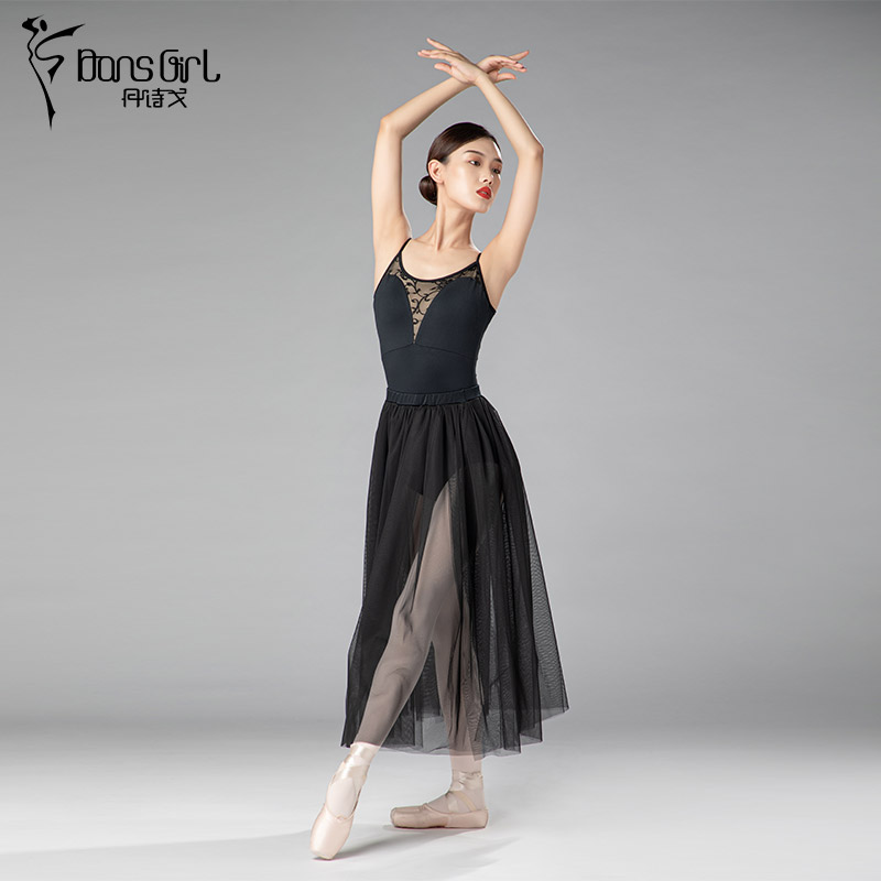 Dan Poetry Gorens New Ballet Suit Body Dress Performance Dance Dress Rehearse Dresses WG03053 Romantic Long Dress
