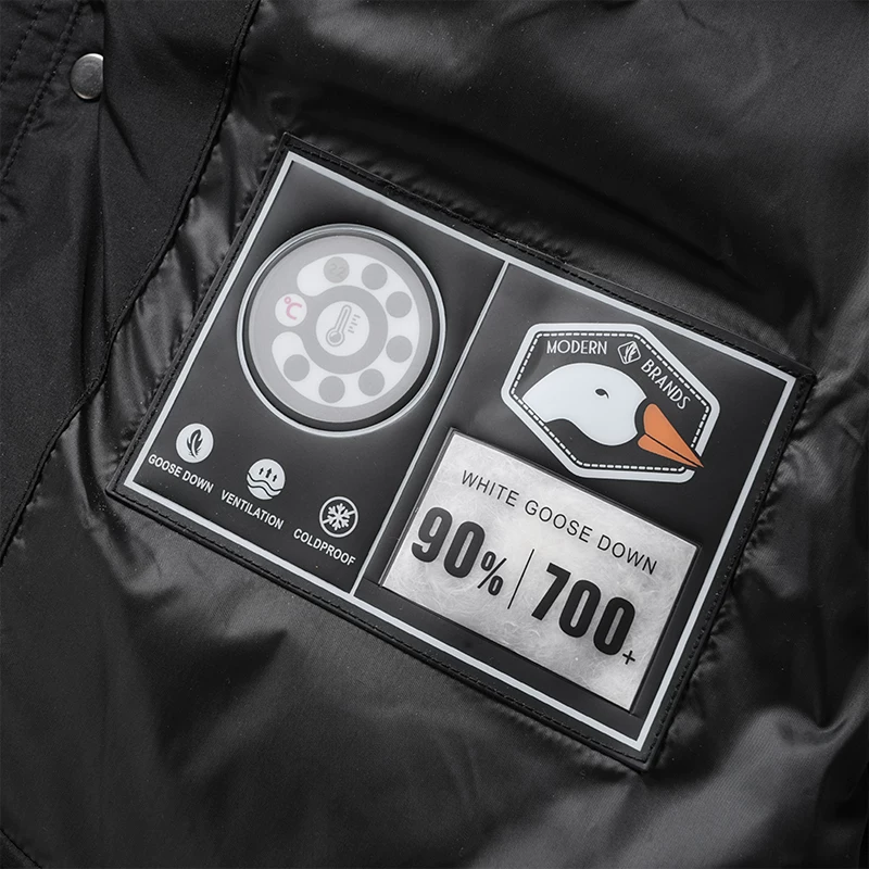 Men's short down jacket, duck down, for middle age, increased thickness