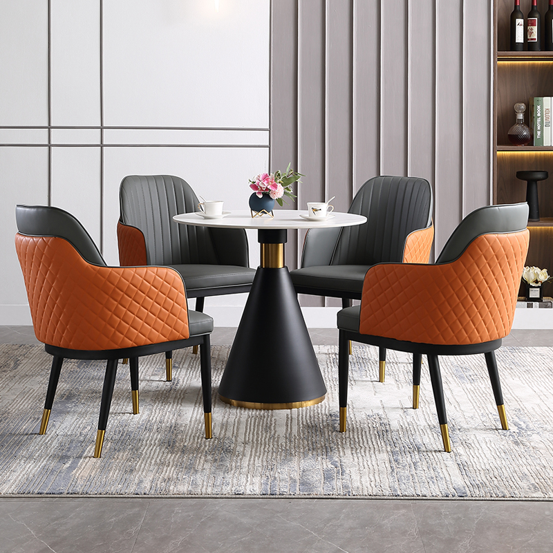 Sales Office Negotiation Tables and Chairs Combination Balcony Small Tables and Chairs Net Red Creative Light Luxury Reception Leisure Tables and Chairs One Table and Four Chairs