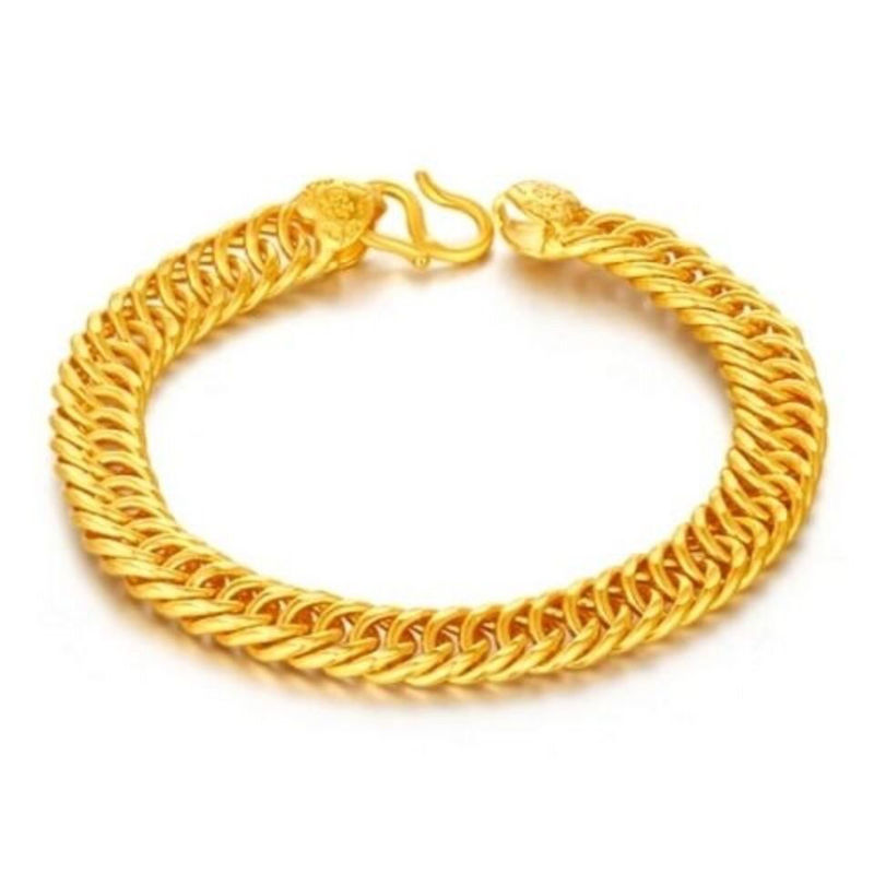 Hong Kong Real Gold Bracelet for Men and Women, Bold Bracelet, Horsewhip Chain, Thick Men's Gold Bracelet, Jewelry for Gift Giving Hong Kong Real Gold Bracelet for Men and Women, Bold Bracelet, Horsewhip Chain, Thick Men's Gold Bracelet, Jewelry for Gift Giving