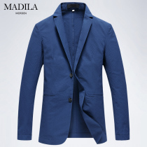 Martella suit jacket men 2021 spring new business casual small suit seersucker slim single west top