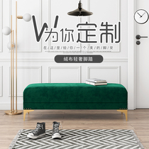 Light luxury bed tail stool changing shoe stool home Italian minimalist test shoe stool shopping mall clothing shop wearing shoes stool long sofa stool