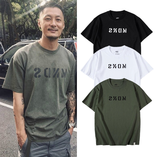 Boomer Yu Ventral Port Wind T-shirt Male Short Sleeves Ins Ultra Fire Personality Fashion Printed Loose Half Sleeve Pure Cotton 50% Sleeves