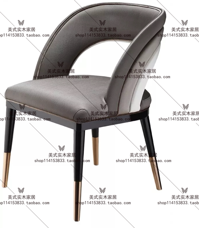 American Solid Wood Dining Chair Fashion Creative Designer Chair Modern Minima Coffee Hall Chair Casual Clubhouse Chair Negotiation Chair