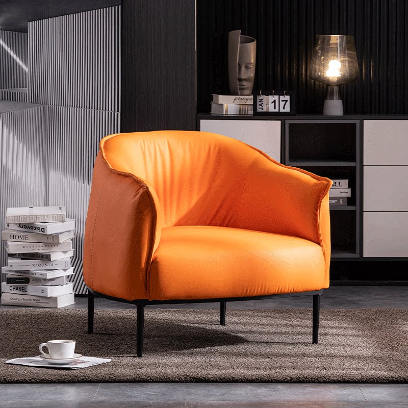 Italian style very simple sofa chair light luxury simple leisure chair living room tiger chair Nordic modern snail chair single chair