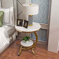 Marble corner table modern minimalist living room small coffee table sofa side cabinet balcony small table round creative