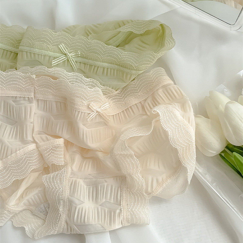 Summer Thin Panties Lady Ice Silk Lace Sexy Pure Desire Girl Wind 2021 New Burst Fashion Pure Cotton Stalls