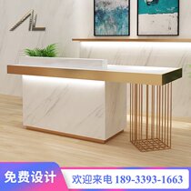 Custom cashier counter Simple modern beauty salon Clothing store Small bar table Company reception desk