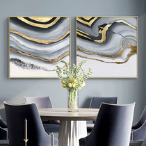 Pure hand-painted oil painting custom modern simple gold abstract living room restaurant entrance porch large hanging decorative painting