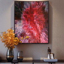 Dafen Oil Painting Village Physical Store Original Oil Painting Same Modern Model Room Fashion Geometric Decorative Painting Entrance Living Room