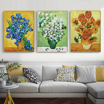 Van Gogh Oil Painting Dafen Village Pure Hand-painted Hand-painted Modern European Flower Still Life Famous Painting Living Room Porch Decorative Painting
