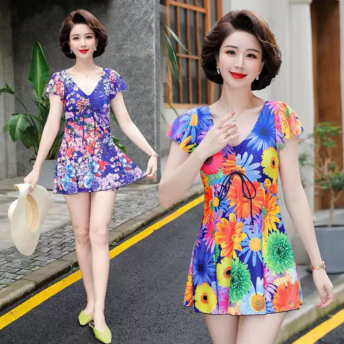 Купальник для матери, по фигуре, для среднего возраста, коллекция 2023, размер