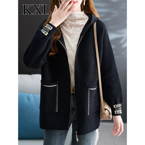 Толстовка с капюшоном с молнией, весенняя куртка, осенние черные джинсы с начесом, плащ, кардиган