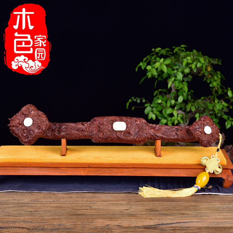 小叶紫檀木如意摆件,如何成为客厅里的点睛之笔?🌟-木雕-淘宝好物网