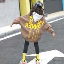 Girl autumn clothes 2020 new Korean version of foreign style coat children Women Fashion plus velvet coat girl thick sweater tide