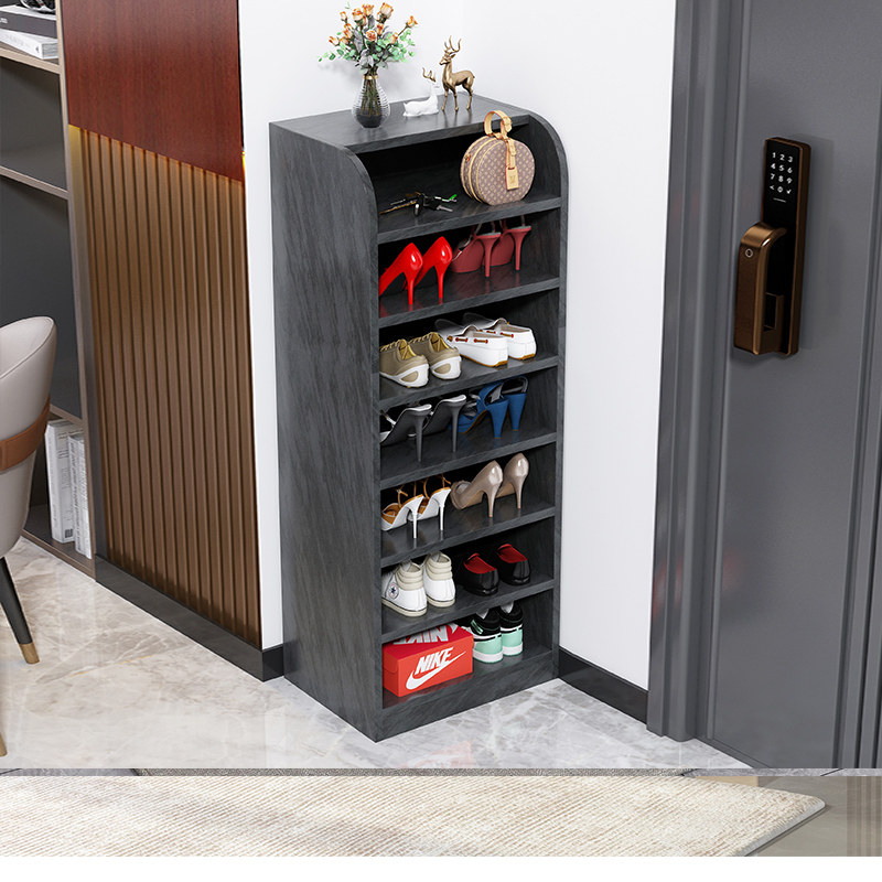 Solid Wood Multi-Laminate Shoe Rack Multilayer Shelf Home Wall Corner Narrow Shelf Simple Doorway Provincial Space Containing Shoe Cabinet-Taobao