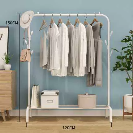 Лян -Рай одежда висящая полка пол -к стержне с удилища тип простой семьи Льянгтай летний женский магазин был покрыт 1,5 метра и был покрыт черным