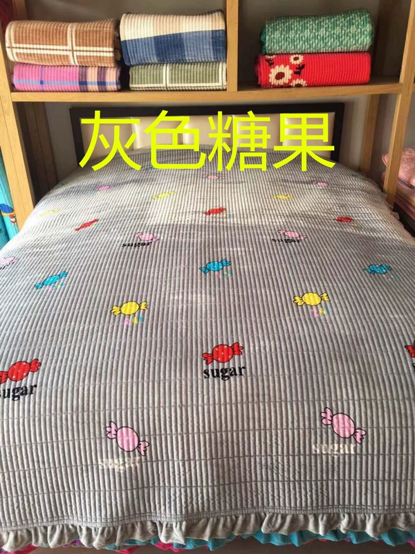 Ren pha lê nhung trải giường đơn mảnh AB phiên bản quilted quilted bởi mat mat pad rửa bông dày tấm tùy chỉnh ga giường thun lạnh