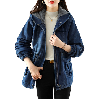 今年流行加绒加厚牛仔外套女秋冬新款2025爆款小香风高级感牛仔衫
