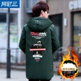 Куртка, зимний пуховик для школьников, подходит для подростков, 2019, для средней школы, увеличенная толщина