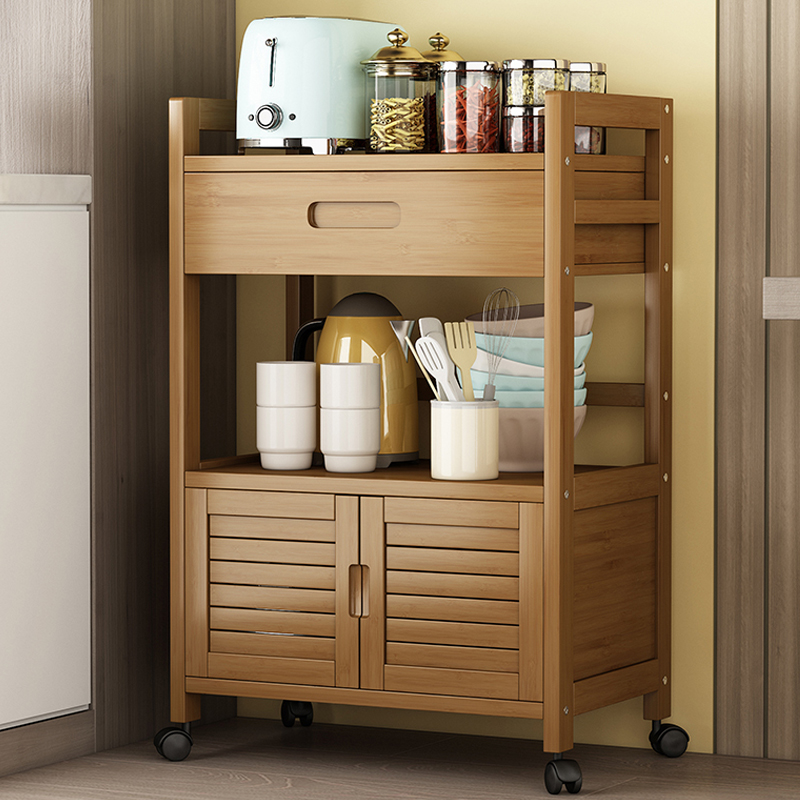 Dining cabinet against the wall home kitchen storage cabinet multi-layer rack solid wood living room tea cabinet simple overall cabinet side cabinet