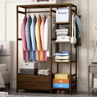 Hanging clothes rack Floor-to-ceiling bedroom net red household simple coat rack room shelf shelf for clothes