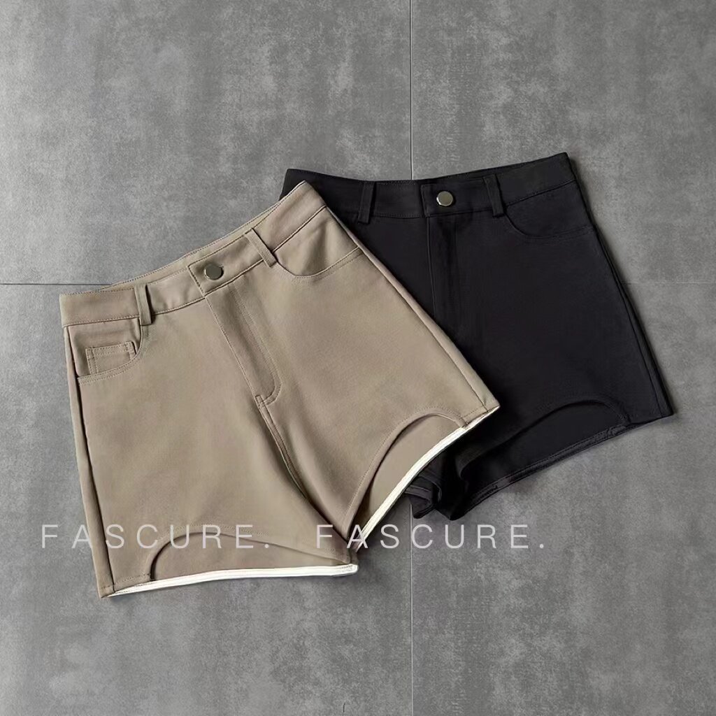 2022 new khaki shorts women Korean version of foreign style sexy leg length super shorts high waist solid color hot pants