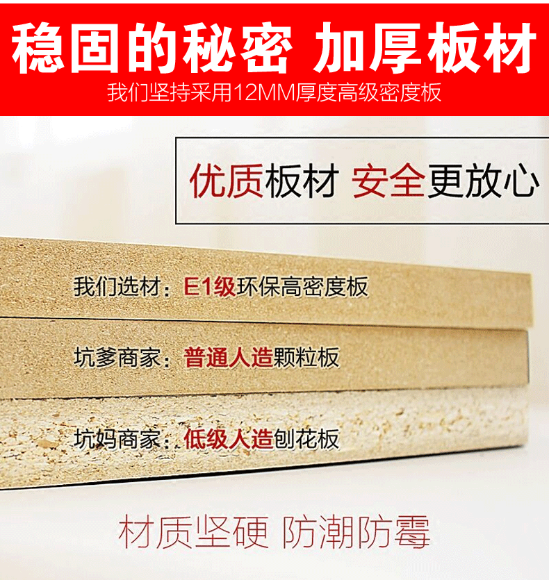 美丽印记 现代简约书柜 置物架 E1级高密度板 天猫优惠券折后￥109起包邮（￥129-20）多款可选 承重1000斤