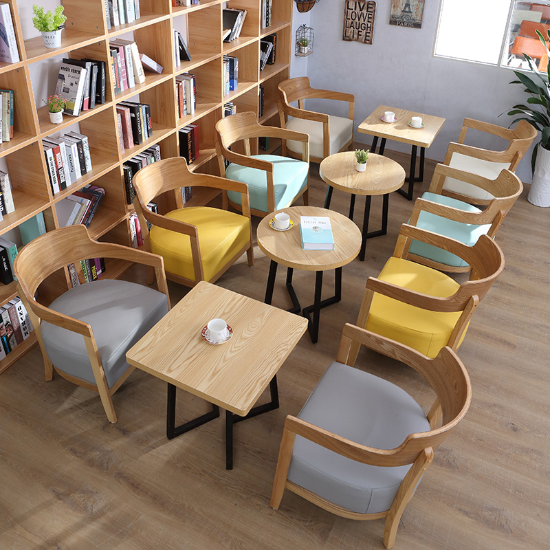 Nordic coffee table and chair combination casual milk tea dessert chair fresh book bar sales room to negotiate sofa