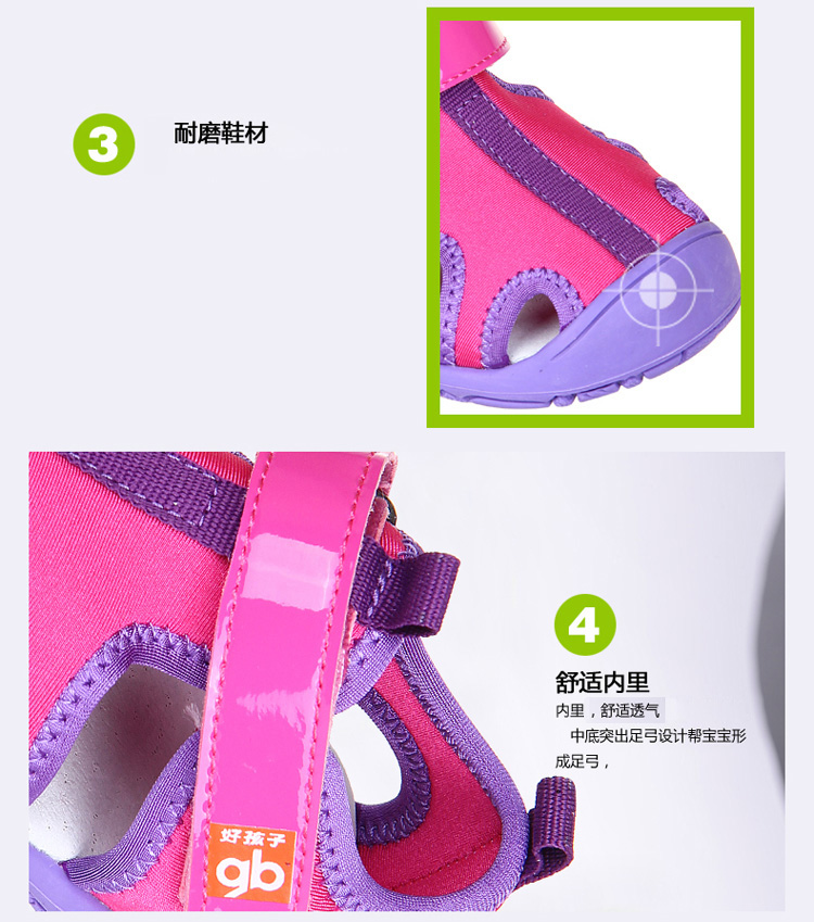 Sandales enfants en PU GOODBABY Baotou creux pour été - semelle autre - Ref 1051824 Image 16