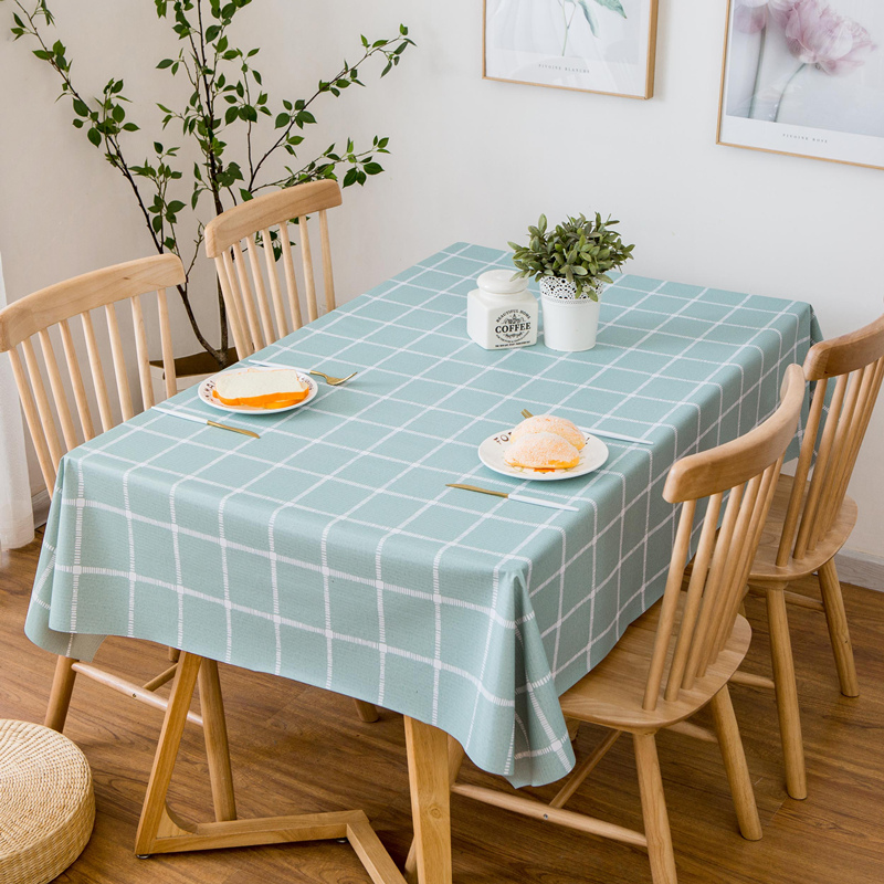 Nordic ins kiểu khăn trải bàn kẻ sọc PVC chống bỏng nước và dầu không thấm khăn trải bàn nhựa dùng một lần hình chữ nhật nhà ăn - Khăn trải bàn khăn trải bàn đám cưới