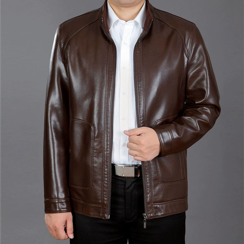 Мужская осенняя тонкая куртка, осенний флисовый пуховик, для среднего возраста, свободный крой