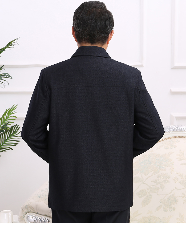 Mùa xuân và mùa thu quần áo nam trung niên và tuổi già áo khoác giản dị cha mặc áo sơ mi mỏng mùa xuân áo khoác ông nội - Áo khoác áo khoác kaki nam
