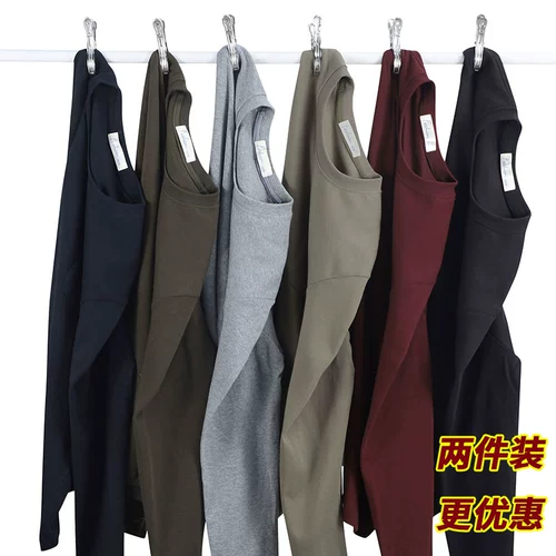 Мужской осенний тонкий хлопковый лонгслив, для мужчины среднего возраста