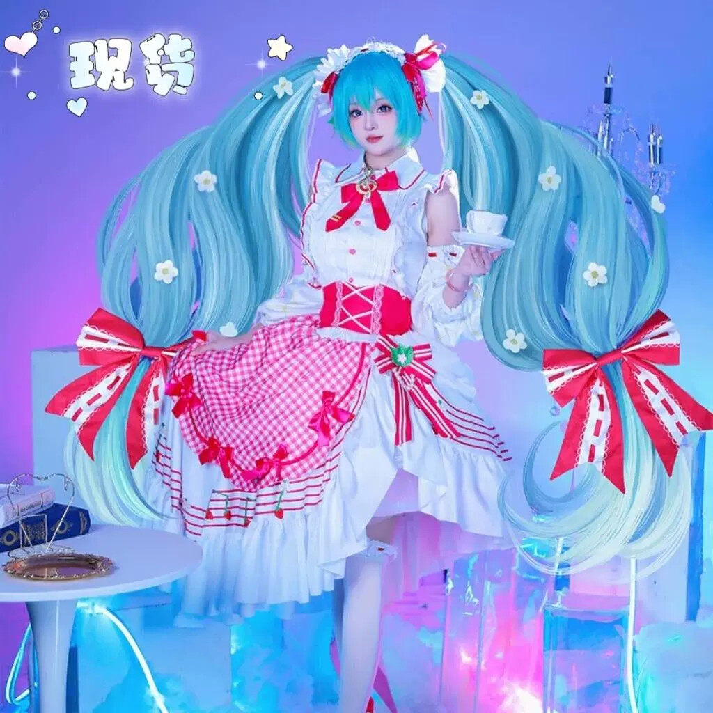 初音未来cos服15周年初音miku大草莓礼服cosplay服装女假发全套-淘宝Taobao | 天猫Tmall