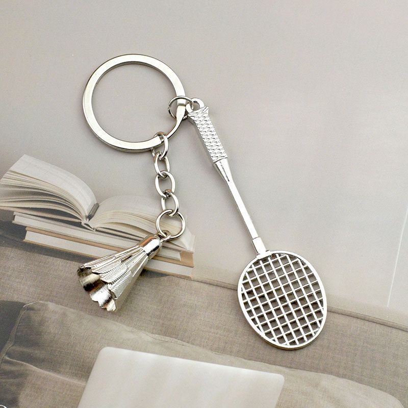 Badminton Pendant Keychain Badminton Racket Pendant Decoration Creative Sports Gift Souvenir Gift Key Ring