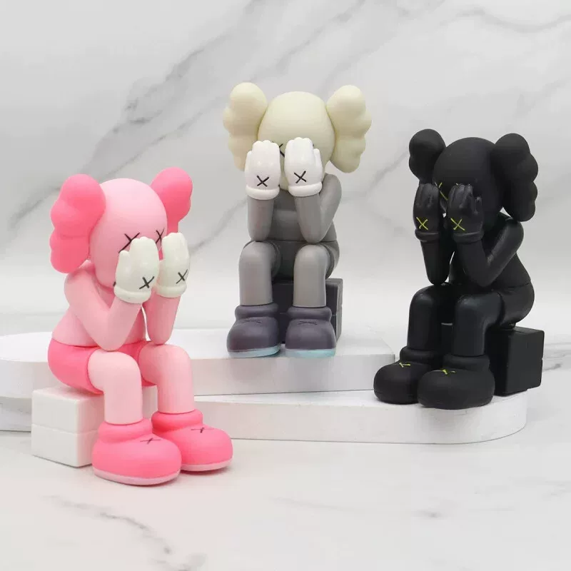 Каркасный центр консоль автомобиля картинка украшение KAWS агрессивный медвежонок кукла прилив игрок эмалевый зубной конверт лицо Сoses кукла