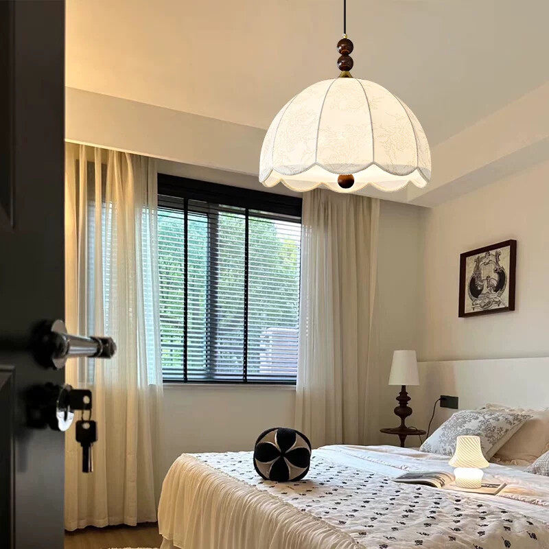 新款法式复古卧室灯吊灯餐厅吧台主灯诧寂中古风美式书房主卧灯具