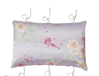 Flower Banquet (clear cabin) True silk pillow towel 100 mulberry silk heavy pound thickened silk pillow headgear pillow towel