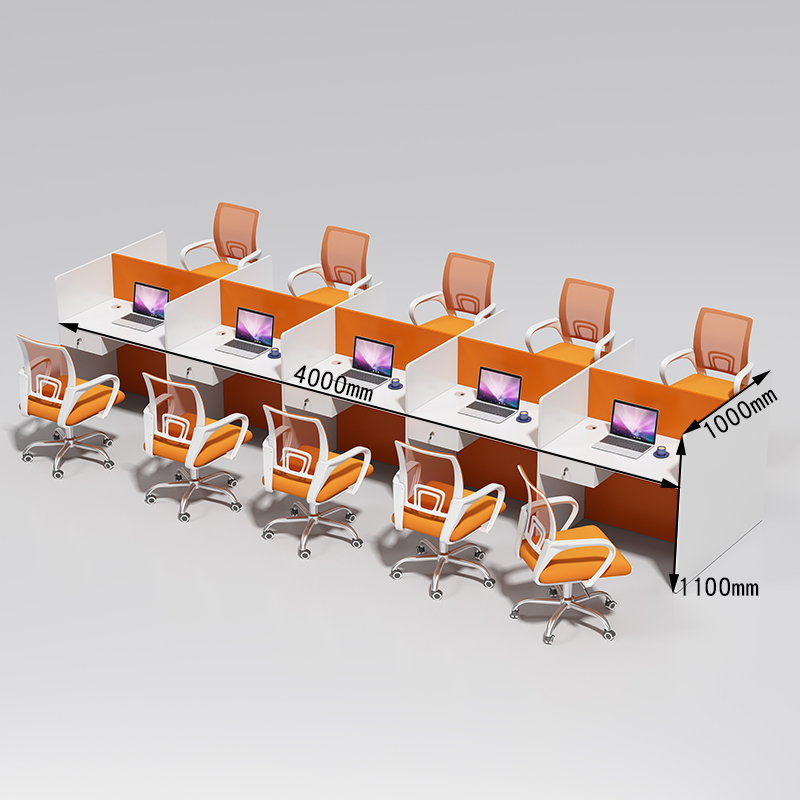 Ten People Face To Face (With Drawers)staff member desk Electric pin Operator Jam office Tables and chairs combination sale Station staff screen Small card seat